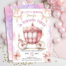 Search for princess 3rd birthday invitations Pink and gold