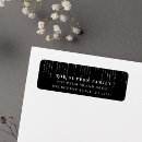 Search for glam return address labels Black and white