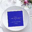Search for royal blue wedding napkins Elegant