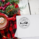 Search for return address christmas rubber stamps Calligraphy