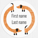 Search for dog walker labels Dachshund