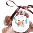 Search for woodland fox baby shower stickers Forest
