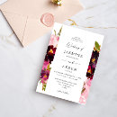 Search for pink and purple wedding invitations Watercolor