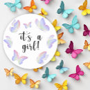 Search for watercolor butterfly stickers Baby girl