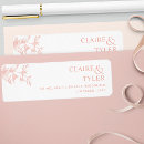 Search for peach floral return address labels Elegant