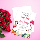 Search for hawaiian luau wedding invitations Flamingo