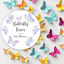 Search for butterfly birthday thank you stickers Baby girl