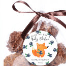Search for fox baby shower stickers Forest
