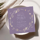 Search for watercolor flowers bridal shower invitations Purple