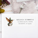 Search for hummingbirds return address labels Vintage