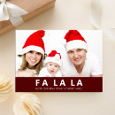 Search for fa la la la la christmas cards Red