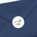 Search for black save the date stickers Black and white