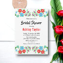 Search for blue red bridal shower invitations Botanical