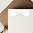 Search for gold and white return address labels Modern