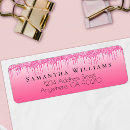 Search for hot pink glitter return address labels Modern