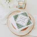 Search for eucalyptus wedding napkins Bride and groom