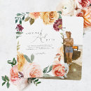 Search for round wedding invitations Watercolor floral