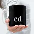 Search for simple monogram mugs Unique