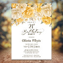 Search for yellow rose birthday invitations Elegant