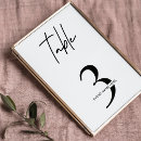 Search for minimal and minimalist table cards Black and white