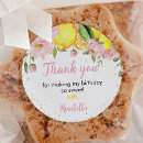 Search for pink lemonade birthday stickers Watercolor