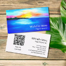 Search for tropical beach business cards Qr code