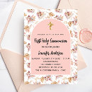 Search for rose gold first communion invitations Catholic