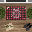 Search for black and red plaid doormats Typography