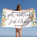 Search for just married beach towels Honeymoon