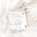 Search for butterfly garden bridal shower invitations Watercolor floral