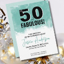 Search for watercolor birthday invitations 50 and fabulous