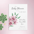 Search for floral baby girl shower invitations Simple
