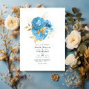 Search for light blue and gold wedding invitations Floral