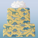 Search for dinosaurs wrapping paper Cretaceous