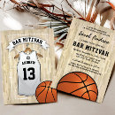 Search for basketball bar bat mitzvah invitations Boy
