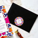 Search for orange round wedding stickers Blue