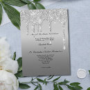 Search for silver glitter wedding invitations Formal