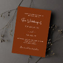Search for rust orange wedding invitations Typography