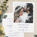 Search for blue wedding save the dates Modern