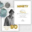 Search for 90 year old birthday invitations Modern