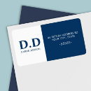 Search for navy blue monogram return address labels Classic