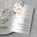 Search for white and silver christening invitations Baptism
