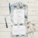 Search for monogram floral blue invitations Blue and white
