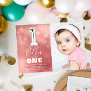Search for unique girl 1st birthday invitations Number one