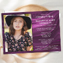 Search for purple celebration life invitations Modern