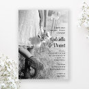 Search for cowboy rehearsal dinner invitations Black and white