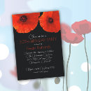 Search for poppies birthday invitations Red flowers