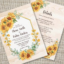 Search for barnwood wedding invitations Sunflower