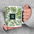 Search for vintage botanical mugs Initial