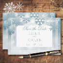 Search for snowflake save the dates Dusty blue